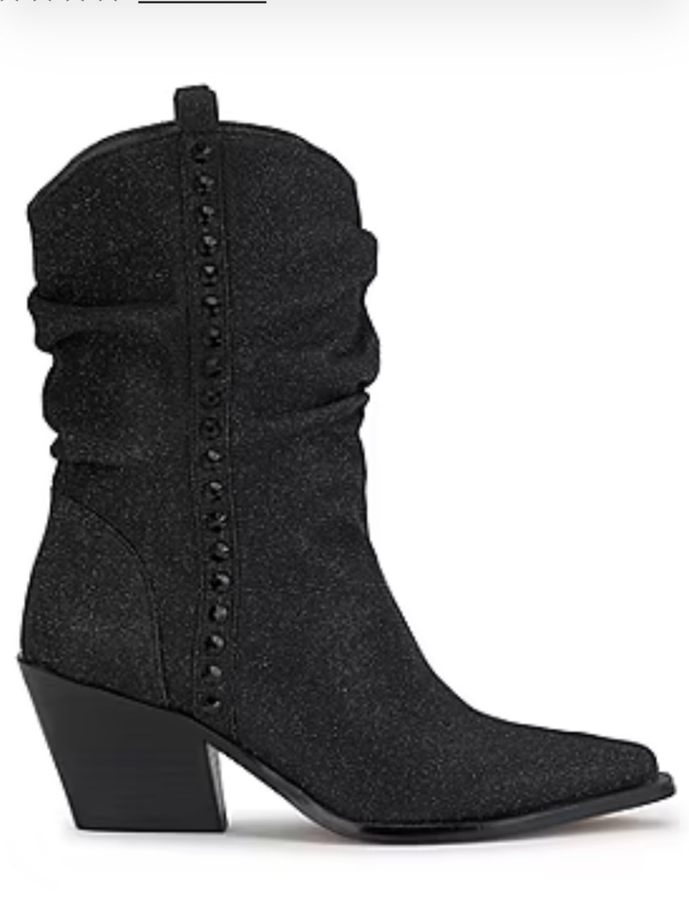 Jessica Simpson Black Studded Western Block Heel Boots - Picture 1 of 1